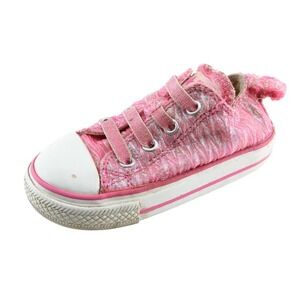 Converse All Star Toddler Girls Low Top Size 6 Pink Fabric‎ Sneaker Casual